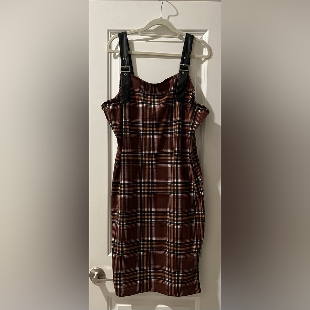 Jolie & Joy Plaid 90’s Pinafore Jumper Dress
